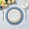 thumbnail image 5 of GZHJMY Unique Mandala Round Placemats Durable Non-Slip Heat and Stain Resistant Placemat for Kitchen Table Decoration Outdoor BBQ Activities(1PCS) Table Mat, 5 of 7