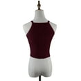thumbnail image 5 of Womens Casual Vest Stretch Rib Knit Cropped Yoga Sleeveless High Elastic Tank Tops, 5 of 6