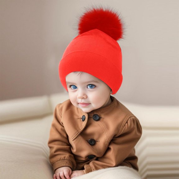 Toddler Beanie Boys Girls Warm Windproof Knitted Beanie Hats for Snow Winter Hats for Toddler Boys 1-2 Years