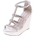 thumbnail image 3 of TOP Moda Jessie-36 Sandale Compensée pour Femmes, Champagne, 10, 3 of 4