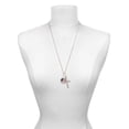 thumbnail image 3 of Delight Jewelry Silvertone Large Peace Sign with USA Flag I Set You Apart Engraved Cross Zoey Necklace, 28", 3 of 4