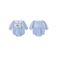thumbnail image 2 of Rovasas Baby Girls Rompers Dog Wild Goose Embroidered Plaid Bodysuits, 2 of 9