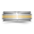 thumbnail image 3 of Cobalt 14k Gold Inlay 8mm Wedding Band Ring Man Precious Metal   For Dad Mens  For Him, 3 of 11