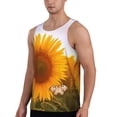 thumbnail image 2 of Fuzoiu butterflies flying near sunflower in field Men's Workout Tank Tops,Sleeveless Gym Shirt Quick Dry,Fitness Bodybuilding T-Shirt,Muscle Athletic Workout Tee-X-Large, 2 of 7