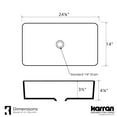 thumbnail image 4 of Karran Usa Vc-506 Valera 24-1/4" Rectangular Vitreous China Vessel Bathroom Sink - White, 4 of 5
