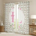 thumbnail image 2 of Castle Fairy Personalized Initial Letter L Black Out Curtains for Children Women Men,Floral Rose Bow-Tiecurtains Pack Of 2 (42X63 Each),Monogrammed Alphabet Bedroom Curtains,Breathable Home Decor, 2 of 6