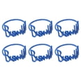 thumbnail image 1 of 6 Piezas Servilleteros Alfabeto Perfecl Hebillas Titular Metal Bismillah Letra Azul, 1 of 8