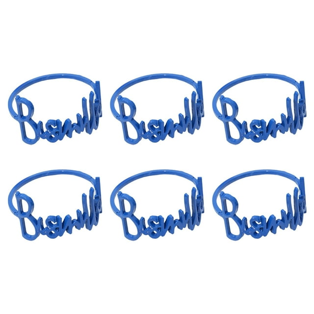 6 Piezas Servilleteros Alfabeto Perfecl Hebillas Titular Metal Bismillah Letra Azul