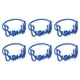 thumbnail image 1 of Juego de 6 anillos para servilletas con letras Bismillah para bodas y fiestas. azul, 1 of 9