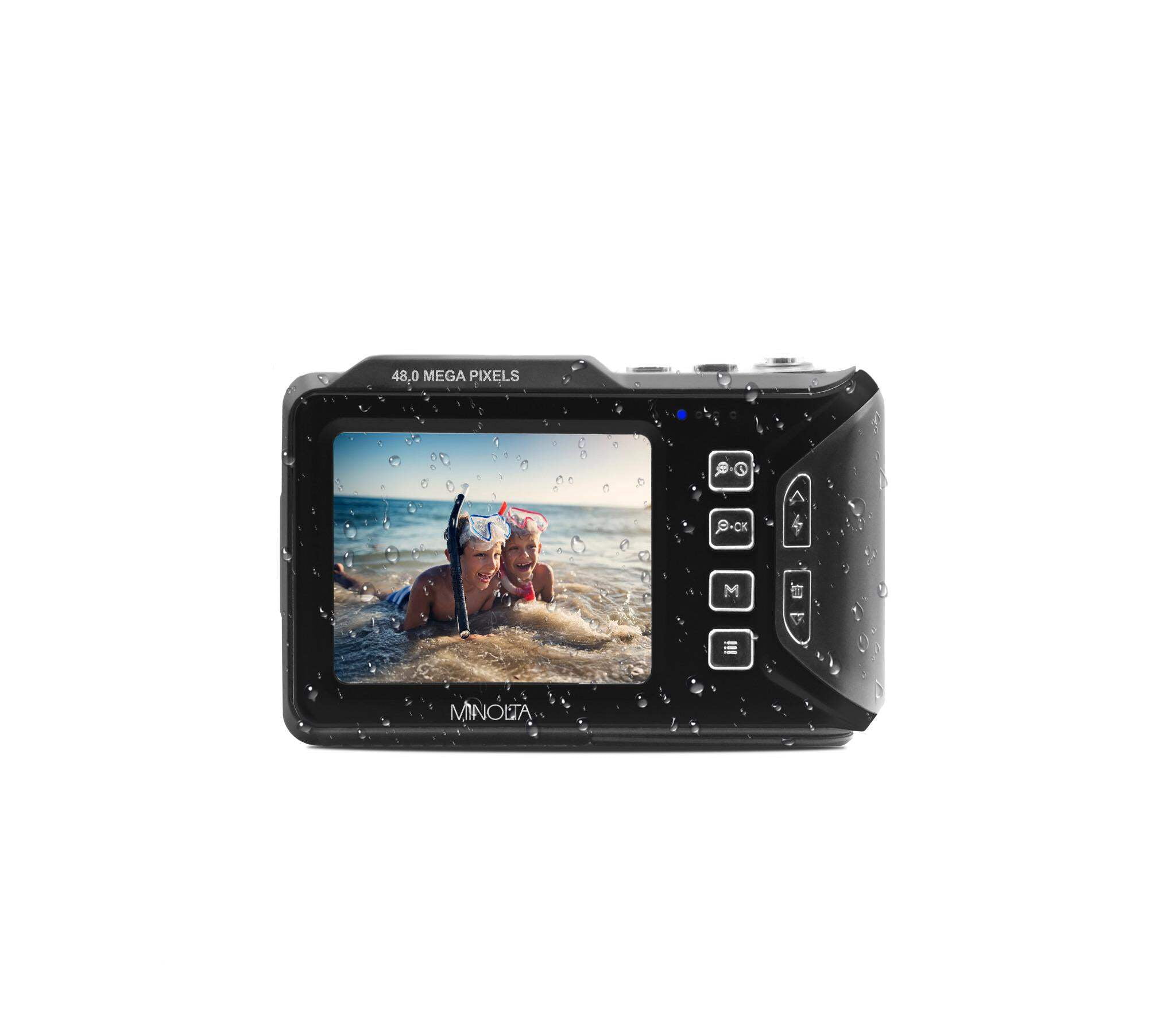 Minolta MN60WP-M MN60WP 48 MP 4K Ultra HD Waterproof Camera with Wi-Fi & Dual LCD - Magenta