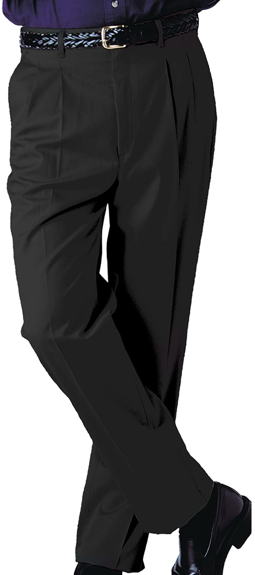 Ed Garments MenS Tall Business Casual Chino Pleated PantBlack52Ul