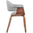 thumbnail image 4 of Adalyn Gray Faux Leather and Walnut Wood Dining Room Accent Chair, 4 of 12
