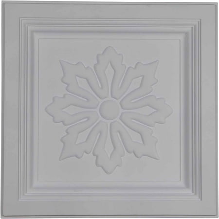 23 7/8"W x 23 7/8"H x 2 1/2"P Floral Ceiling Tile