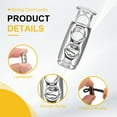 thumbnail image 3 of Uxcell Plastic Spring Cord Locks Double Hole Toggle Stopper for Drawstring Adjustment Silver, 3 of 6