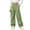 Green-02, variant on Mitankcoo Girls Cargo Pants Elastic Waist Wide Leg Multi Pockets Loose Casual Trousers for Kids School Daily 5-15Y