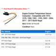 thumbnail image 2 of Engine Coolant Temperature Sensor Connector - Compatible with 1976 - 1978, 1980, 1982 - 1995, 2003 - 2004, 2011 - 2017 Buick Regal 1977 1983 1984 1985 1986 1987 1988 1989 1990 1991, 2 of 2