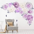 thumbnail image 4 of Adhesivo de pared con flores de peonía de acuarela, adhesivos de pared de peonías florales, ramo de peonías creativo, flores extraíbles, decoración de pared de rosas para sala de estar, dormitorio de, 4 of 7