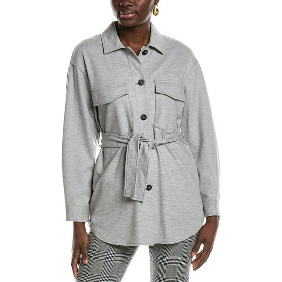 Peserico womens  Wool-Blend Jacket, 38, Grey