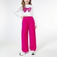 thumbnail image 2 of newwalpole Girls Clothes 2 Piece Cute Butterfly Sweatshirt & Flared Pants/Cargo Pants Winter Outfits for Teen Girls Hot Pink for Size 11-12 Years, 2 of 6