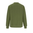 thumbnail image 6 of AXXD Basic Ladies Sweatshirts Summer 2024 Loose Trendy Button Round-Neck Long Sleeve Casual T-shirt Top Solid Blouse, 6 of 8