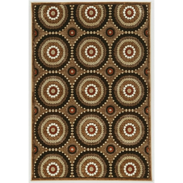 Linon Tapis en Polyester Chenille Tissé à la Machine 8'x10 Pieds Marron