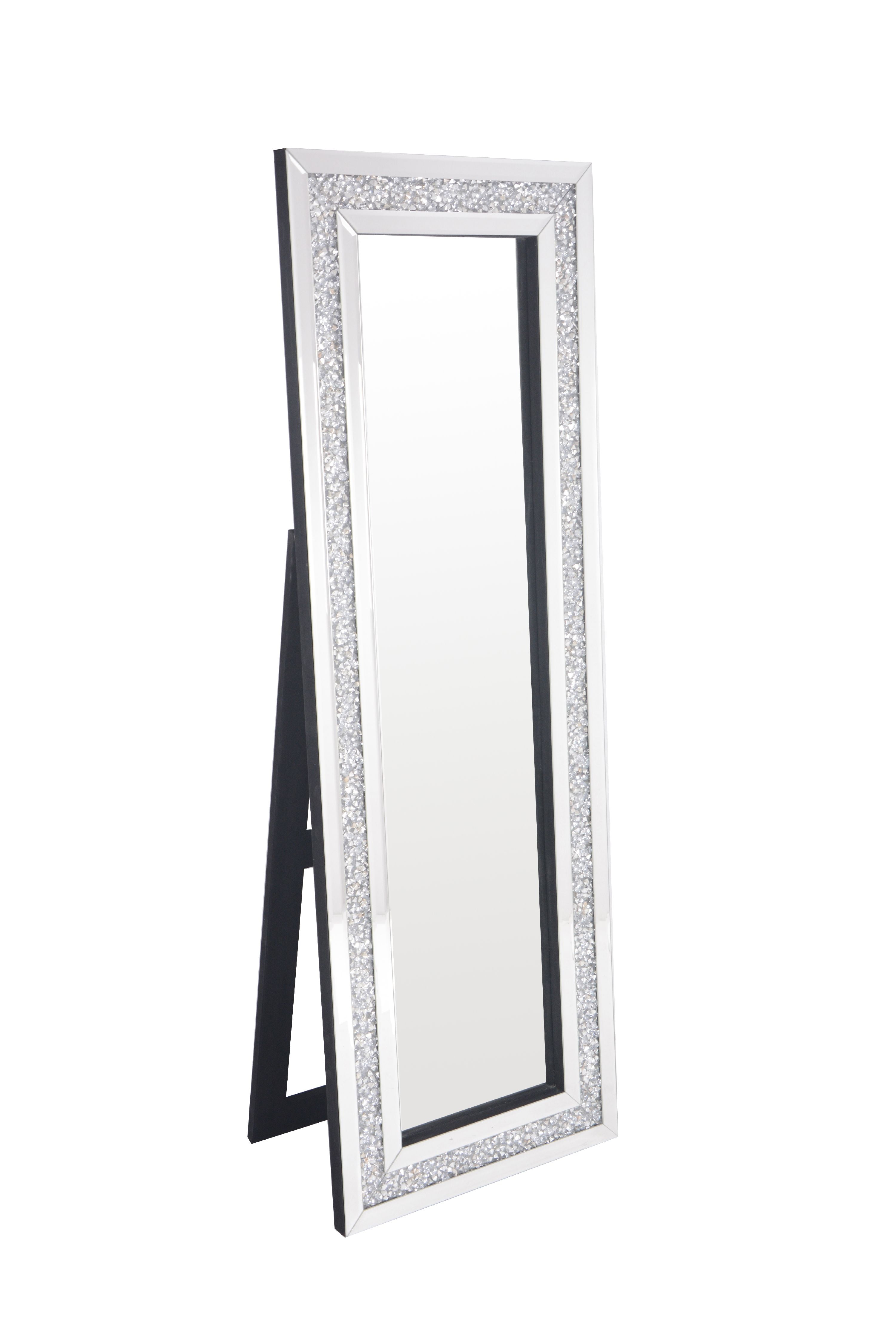 Silver Diamond Frame Standing Floor Mirror - Walmart.com - Walmart.com