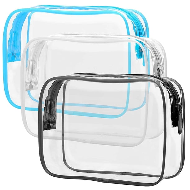 Bolsa De Aseo Transparente De 6 Piezas, 20 X 20 Cm, Kit De Viaje, Bolsa Transparente, Bolsa De Aseo Esencial Para Viajes En Avión. | Leroy Merlin
