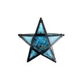 thumbnail image 3 of Star Windproof Candle Holder Iron Stained Glass Lantern | Multicolor | 19.7x18.6cm Hanging Holiday Decor, 3 of 7
