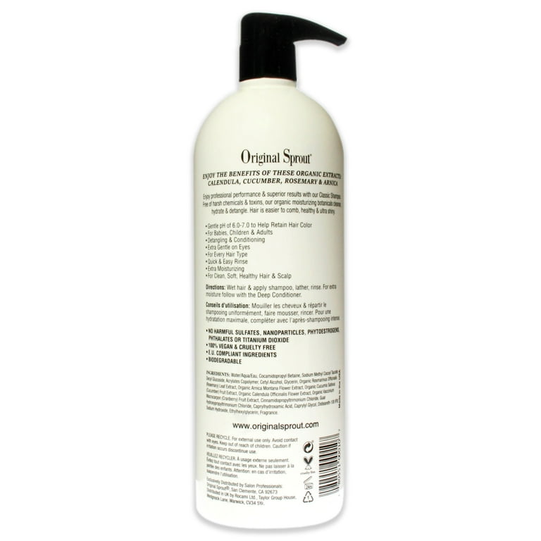 Original Sprout Classic Natural Shampoo for Babies, Kids, Toddlers