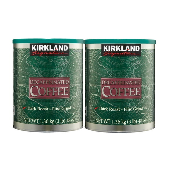 2 Pack | Kirkland Signature Decaffeinated Coffee, Dark Roast, 3 lbs
