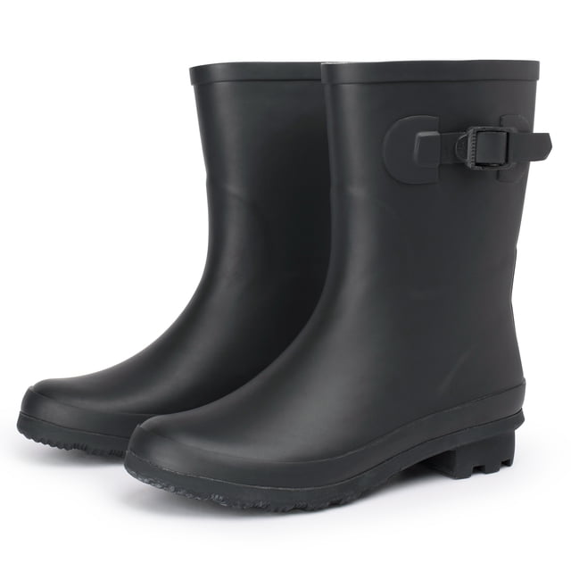 Alpine Swiss Reya Womens Waterproof Rain Boots Mid Calf Tall Rubber Garden Boots
