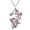 Pink, variant on Legendary Chinese Dragon Synthetic Coral Inlaid .925 Sterling Silver Pendant Necklace