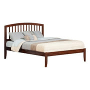 Leo & Lacey Twin Spindle Platform Bed in Walnut