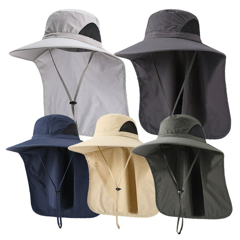 Outdoor Sun Hat, Adjustable Chin Strap Sunscreen Cover Set
