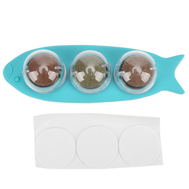 Juguetes Dentales Para Gatos, Bolas De Pared De Hierba Gatera De Plástico Multiusos Para Gatos