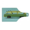 thumbnail image 1 of Travel Cutting Board, Illustration of a Single Surf Bus Exploring New Places Holiday Tools, Decorative Tempered Glass Cutting and Serving Board, in 3 Sizes, by Ambesonne, 1 of 2