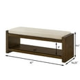 thumbnail image 7 of 47" End of Bed Bench with Lower Shelf Shoe Rack,Modern Linen Upholstered Entryway Bench with Removable Cushion and Solid Wood Frame,Storage Benches for Bedroom,Living Room,Entryway,Hallway,Ivory, 7 of 7