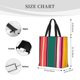 thumbnail image 3 of Fotbe Vertical Stripes Bolsa Tote con Estampado para Mujer, Bolsos con Cremallera, Bolsa de Hombro Casual de Gran Capacidad con Bolsillos Internos, 3 of 7
