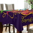 thumbnail image 3 of Coolnut Mardi Gras Rectangle Tablecloth Spill-Proof Polyester Table Cloth Table Cover for Kitchen Dining Picnic Holiday Party Decoration,54"x54", 3 of 7