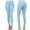 Sky Blue, variant on Women's Skinny Jeans Tummy Control Stretchy Solid Color Pants Botton Zip Slim Denim Leggings with Pockets Size S to 2XL