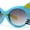 Blue Yellow Smoke, variant on Girls Kids Size Kitty Cat Ear Whisker Round Plastic Sunglasses White Pink Smoke