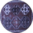thumbnail image 1 of Ahgly Company Machine Washable Indoor Round Persian Blue Traditional Area Rugs, 4' Round, 1 of 4
