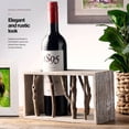 thumbnail image 6 of Sprightly Wine Bottle Holder, Rustic Birch Wood Wine Bottle Holder, Freestanding Countertop Display, 6 of 11