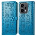 thumbnail image 1 of Funda Cartera FOXDOCK para OPPO Reno 14 5G , Flip PU con Relieve de Gatos y Perros, Tarjetero y Soporte, 1 of 6