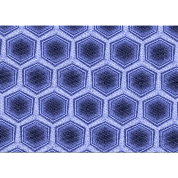 Ahgly Company Indoor Rectangle Patterned Sky Blue Dress Blue Area Rugs, 5' x 7'