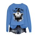 thumbnail image 6 of Frostluinai Womens Crewneck Sweatshirts Spooky Ghosts Pumpkin Graphic Pullover Halloween Party Long Sleeve Fleece Sweat Shirt XS-XXXL, 6 of 6