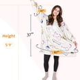 thumbnail image 3 of Tirrinia Wearable Blanket Oversized Hoodie for Adults, Soccer Panda Print Fleece Sweatshirt, as Warm & Funny Gifts for Family & Friend. One Size Fits All, 3 of 6