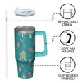 thumbnail image 3 of Holiday Christmas Ornaments 30oz Stainless Steel Coffee Cup with Handle and Straw, Winter Insulated Leak Proof Mug, Gift Tumbler for Women, 3 of 5
