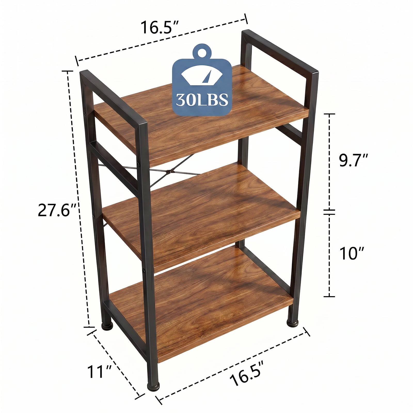 Alvantor 3/4-Tier Industrial Bookshelf, Narrow Storage Rack classical-style shelves for living rooms, homes, and offices