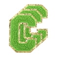 thumbnail image 1 of Uxcell Chenille Letters C Patches Large Size 80mm/3.15 Inch C Patches Golden Glitter for Clothing, Pack of 3(Green), 1 of 5